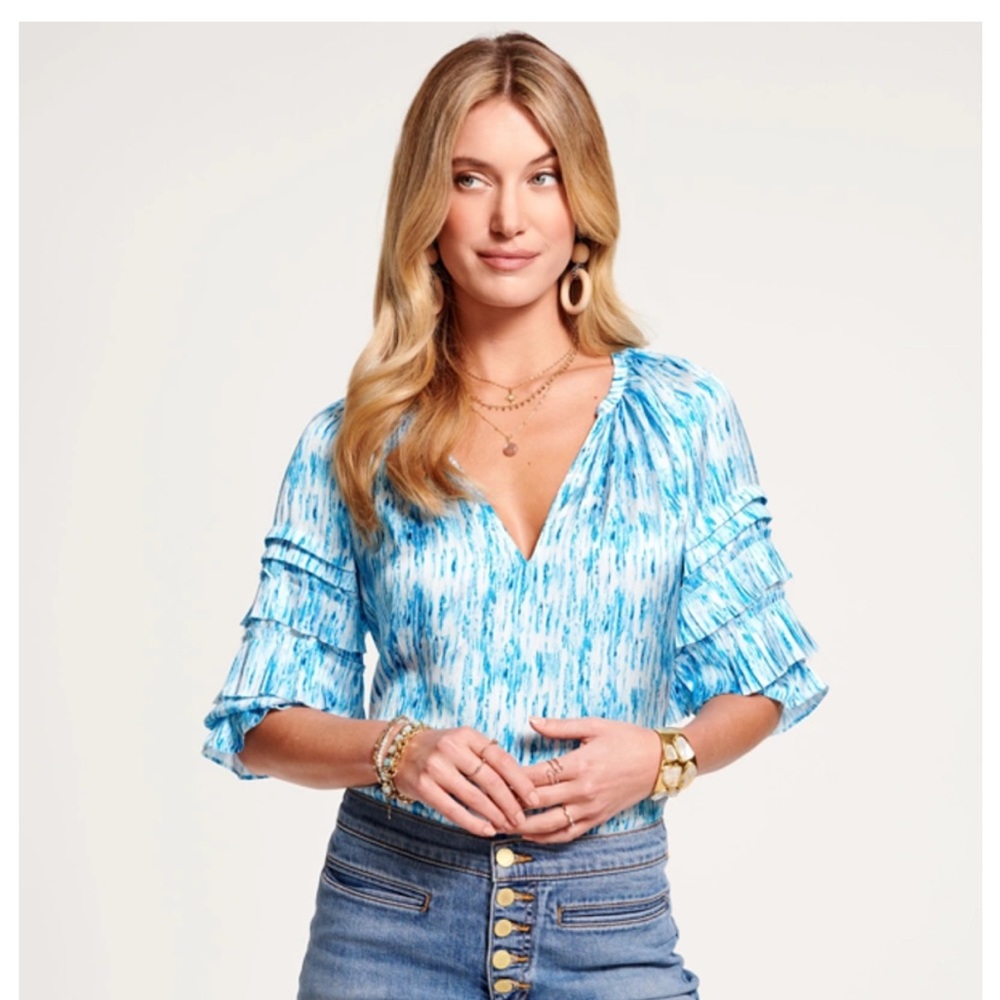 NWOT Ramy Brook printed Claire blouse Size L